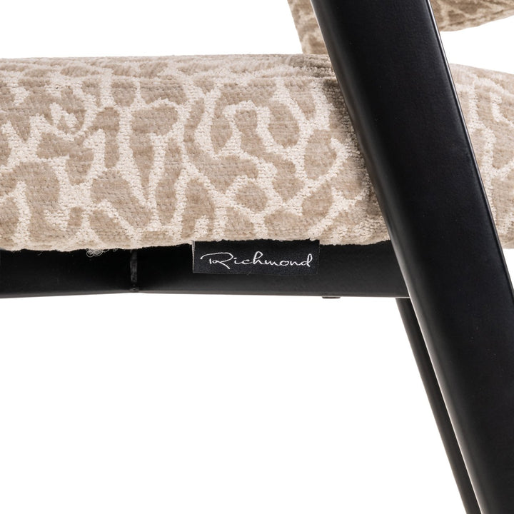 Zeno dining chair beige leopard