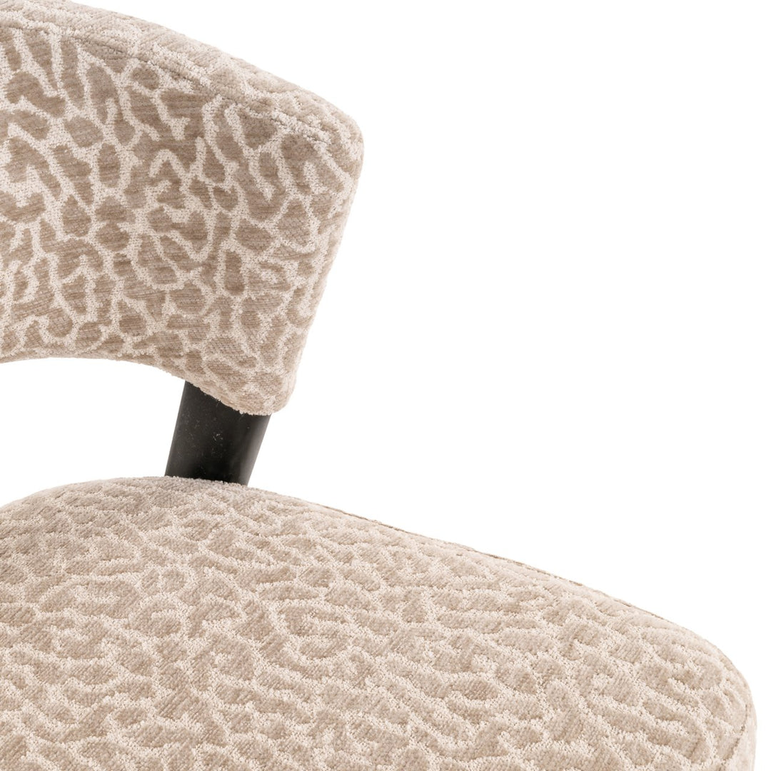 Zeno dining chair beige leopard