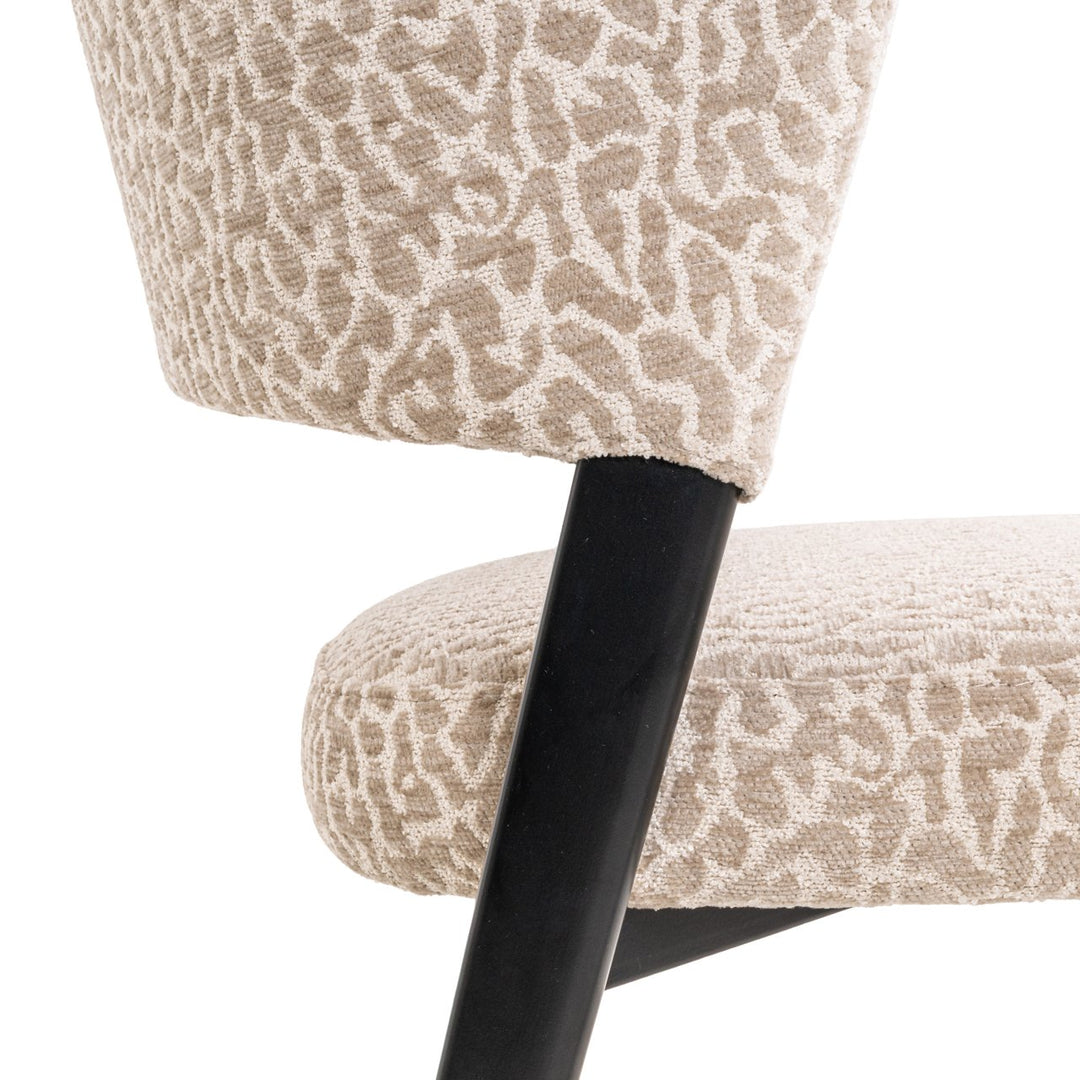 Zeno dining chair beige leopard