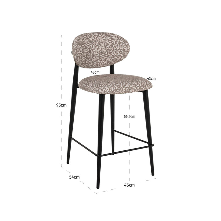 Counter chair Dantes natural geo fire retardant