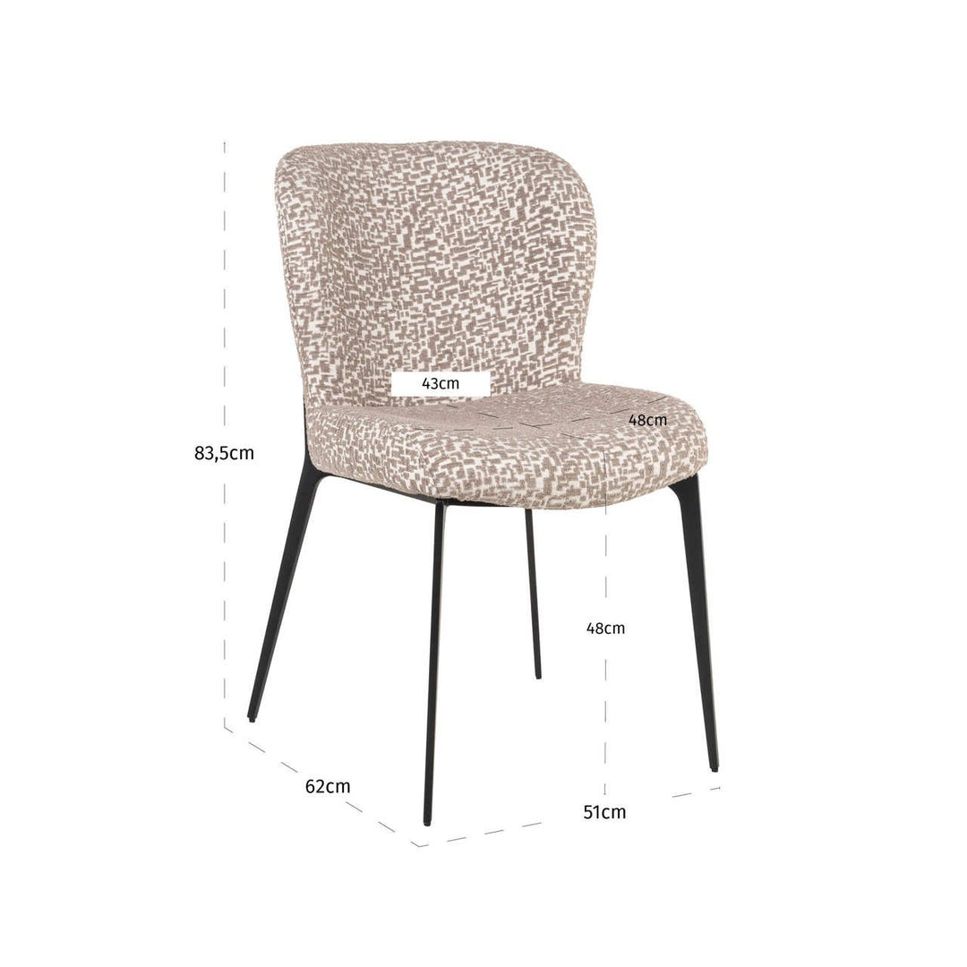 Sergio natural geo dining chair