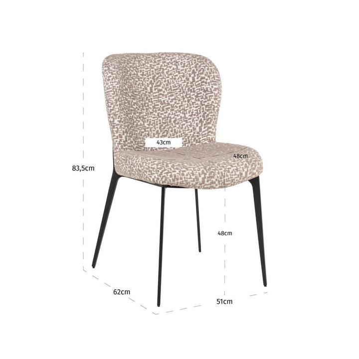 Sergio natural geo dining chair
