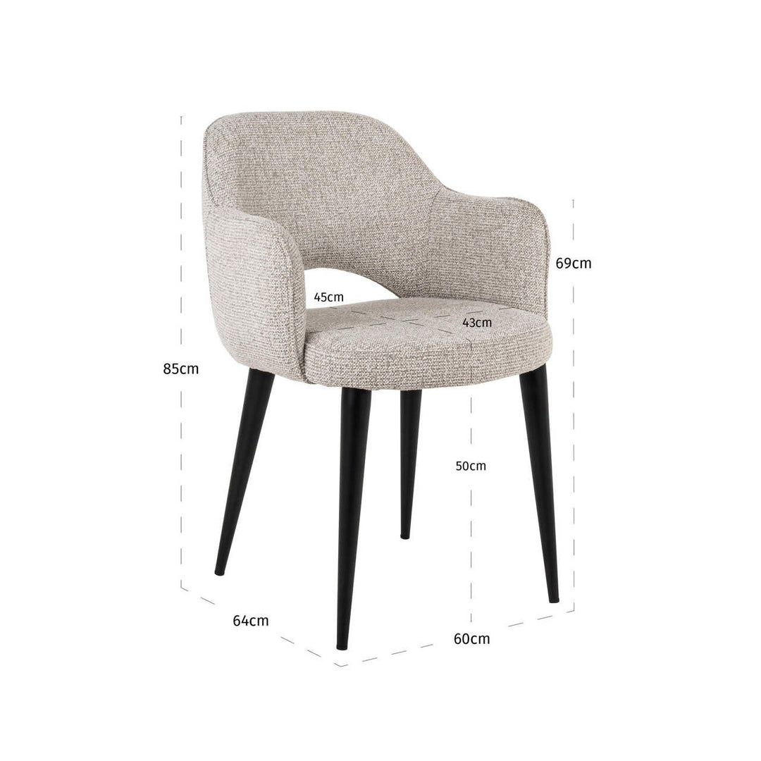 Esszimmerstuhl Giovanna natural fancy feuerhemmend