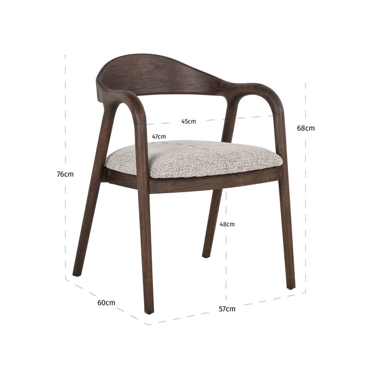 Dining room chair Mihara mocca fancy