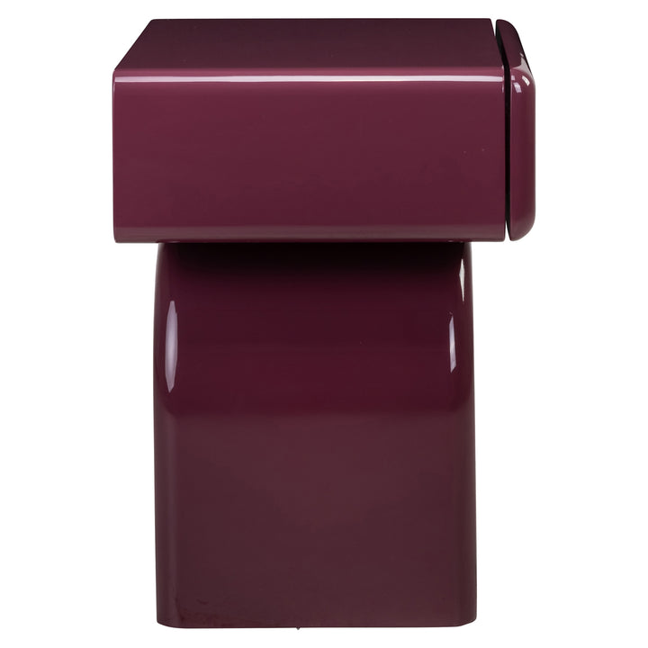 Nachtkastje Bennet burgundy 1-drawer