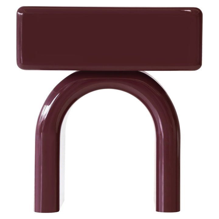 Nachtkastje Bennet burgundy 1-drawer
