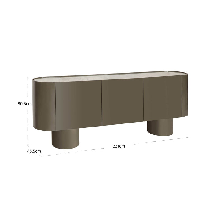 Radley green 3-door sideboard