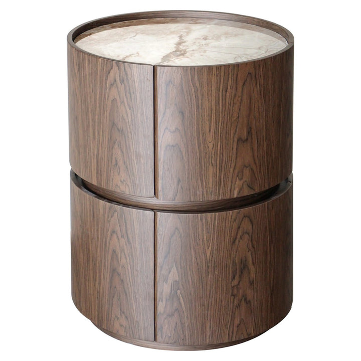 Bedside table Ellery brown 2-drawers