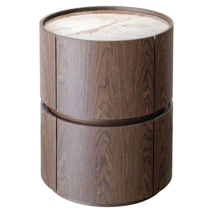 Bedside table Ellery brown 2-drawers