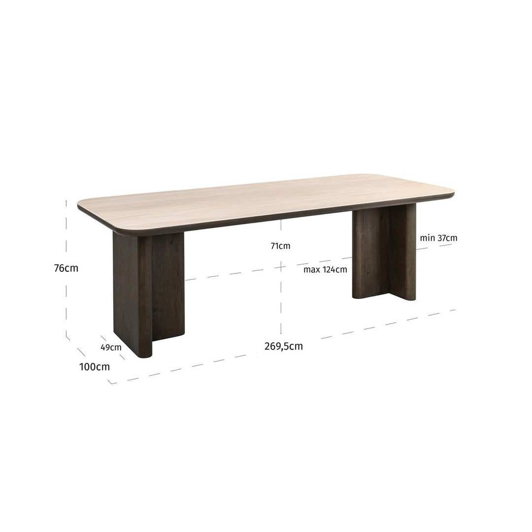 Dining table Nando brown 270