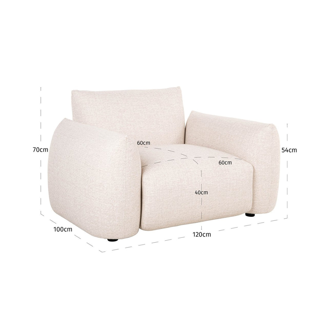 Outdoor-Loungesessel Dawson beige alpin