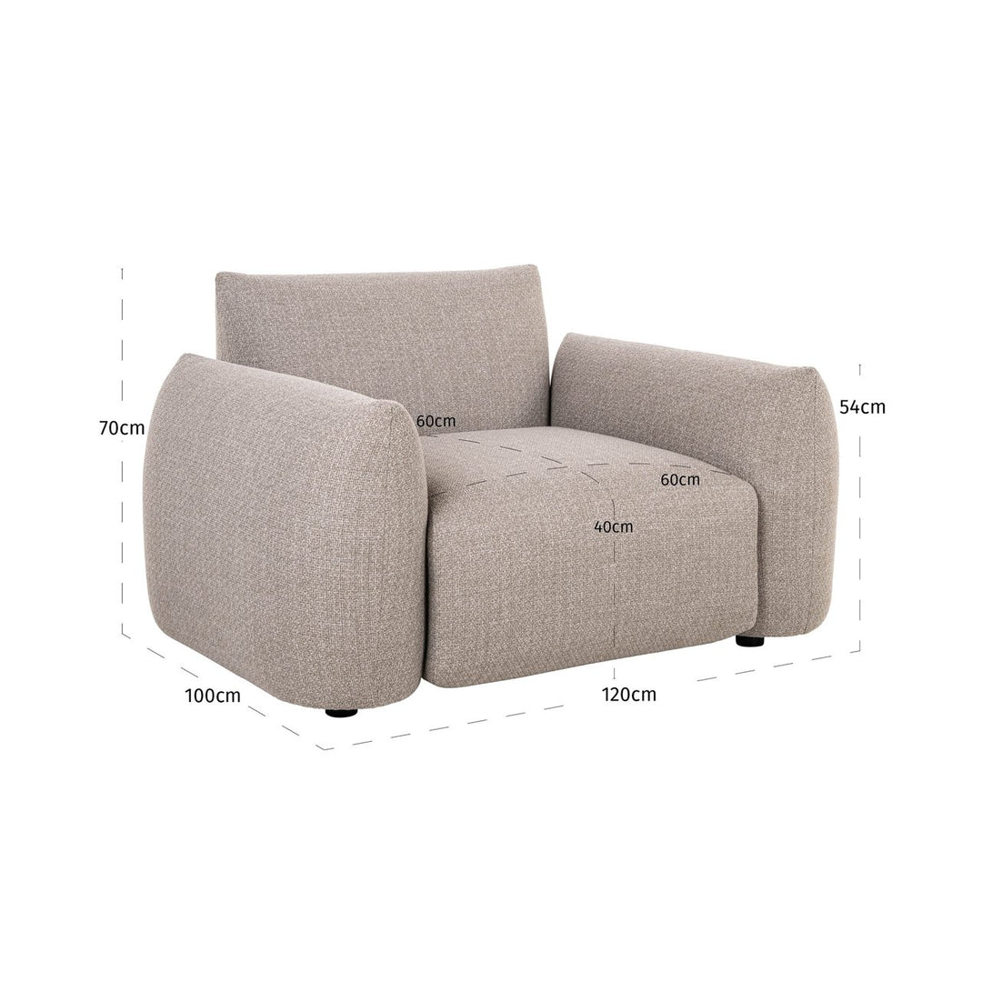 Outdoor-Loungesessel Dawson greige alpin