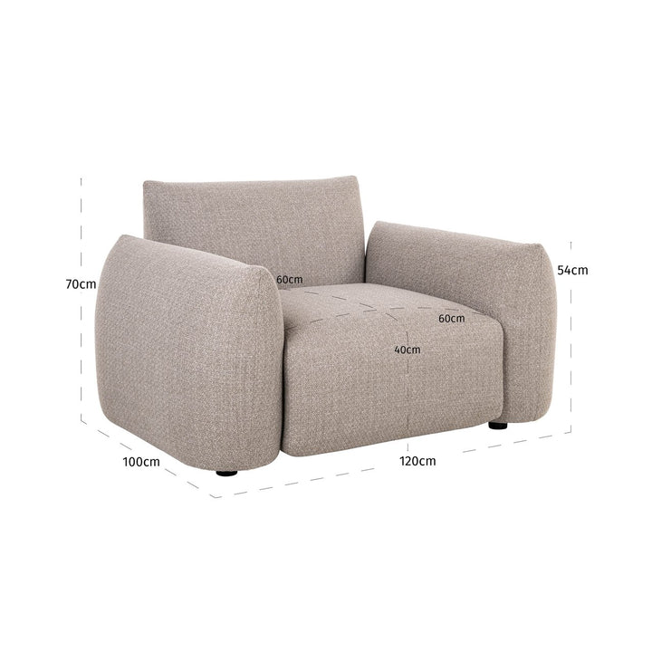 Outdoor-Loungesessel Dawson greige alpin