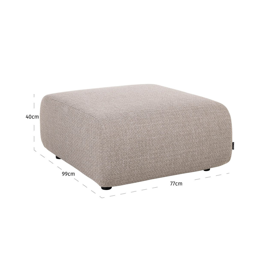 Dawson beige alpine outdoor pouf &amp; footstool