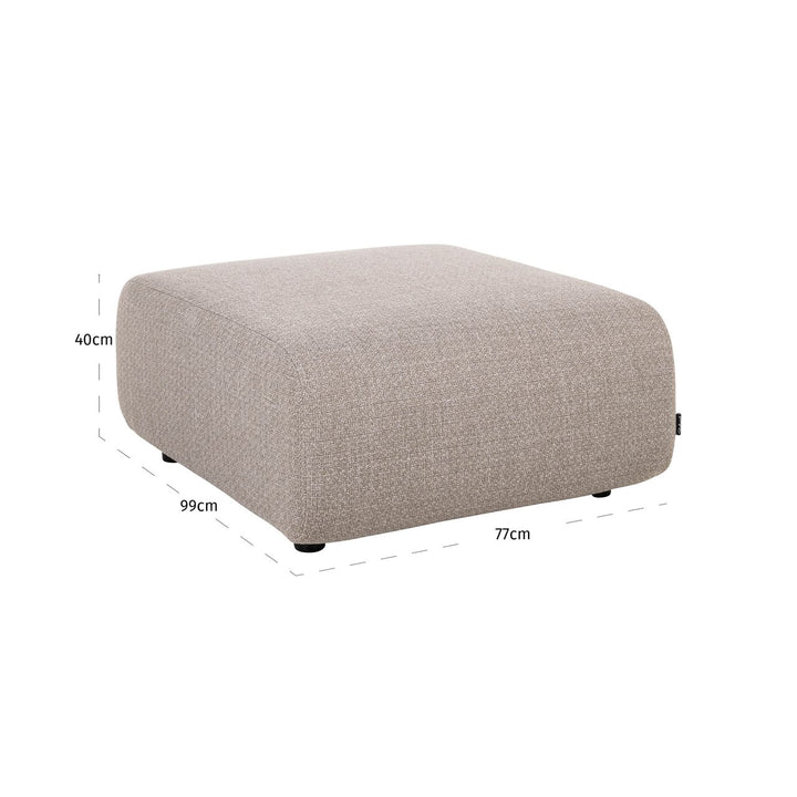 Dawson beige alpine outdoor pouf &amp; footstool