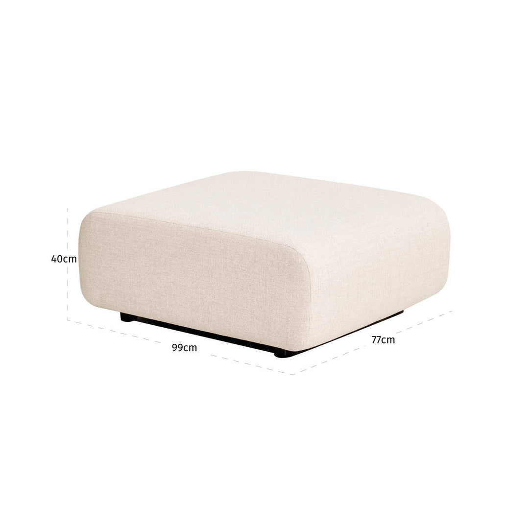 Dawson beige alpine outdoor pouf &amp; footstool