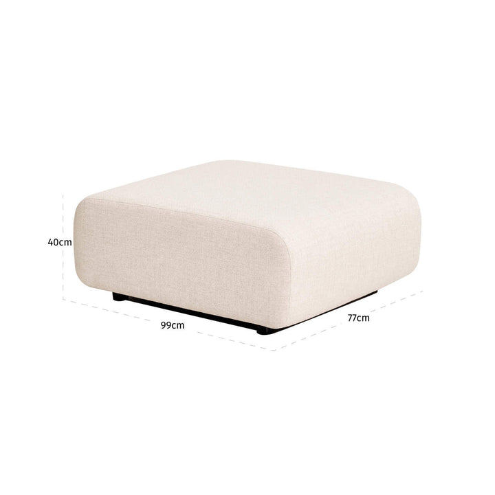 Dawson beige alpine outdoor pouf &amp; footstool