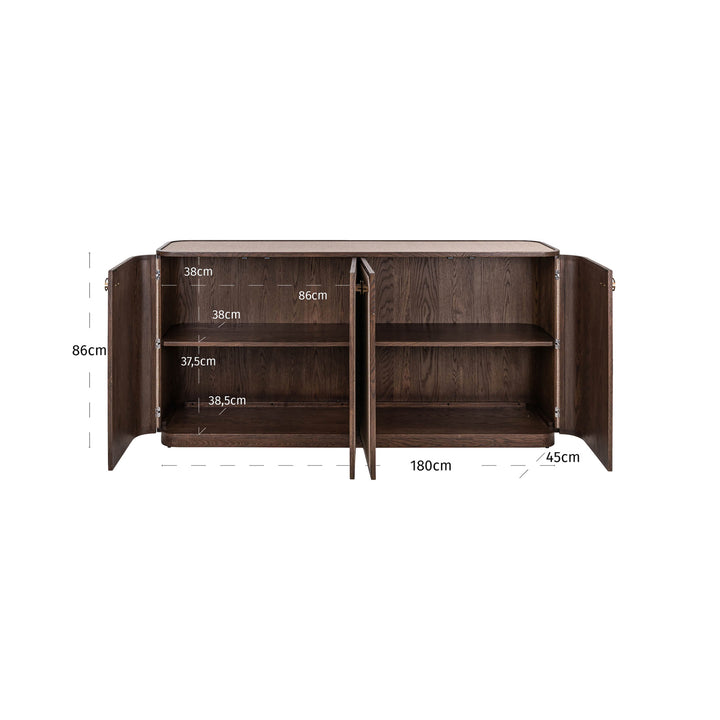 Willox brown 4-door sideboard