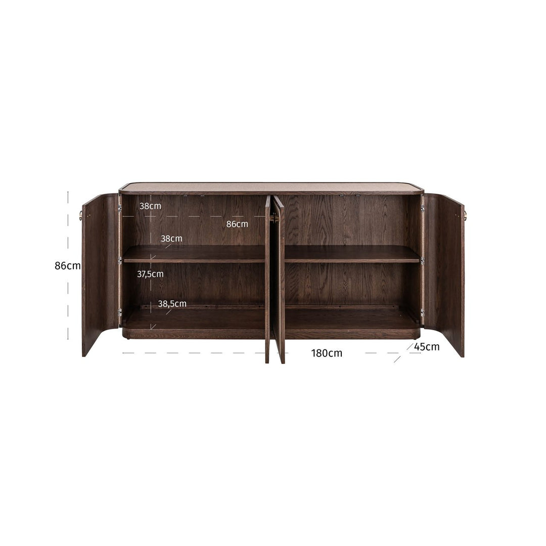 Willox brown 4-door sideboard