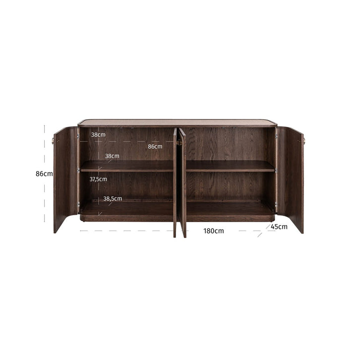 Willox brown 4-door sideboard