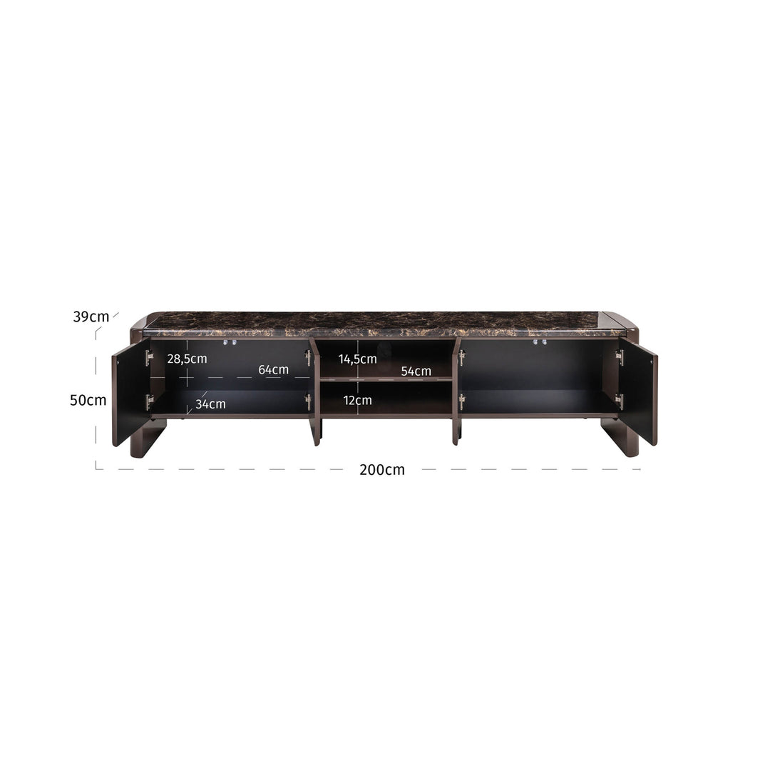 TV-meubel Almundi chocolat brown
