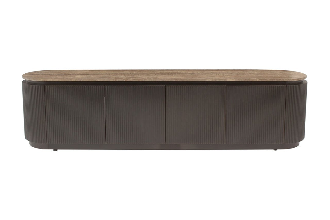 Russo brauner 4-türiger TV-Schrank