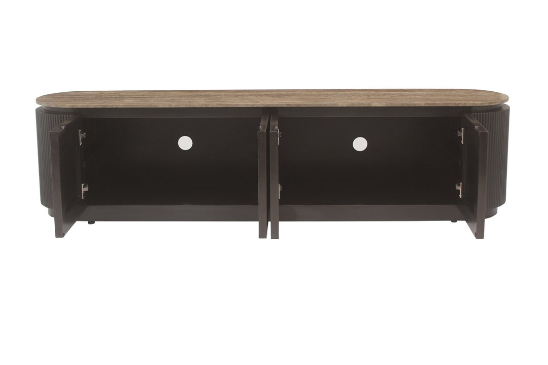 Russo brauner 4-türiger TV-Schrank
