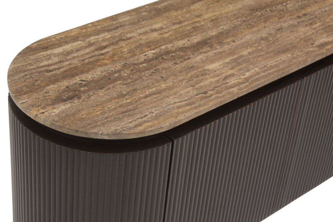 Russo brauner 4-türiger TV-Schrank