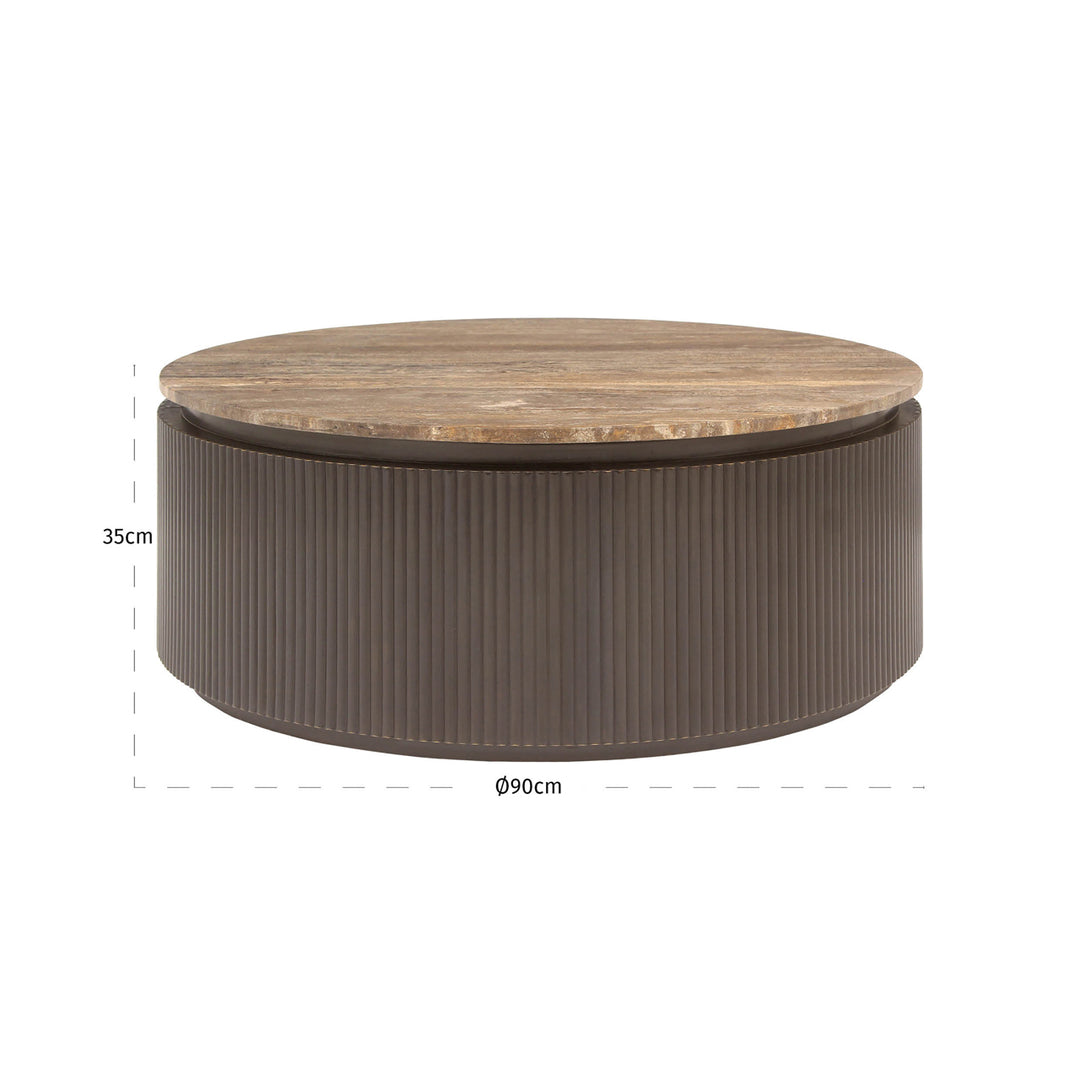 Russo brown coffee table 90Ø