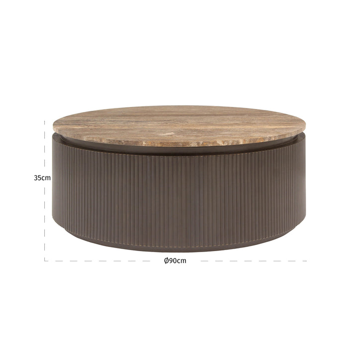 Russo brown coffee table 90Ø