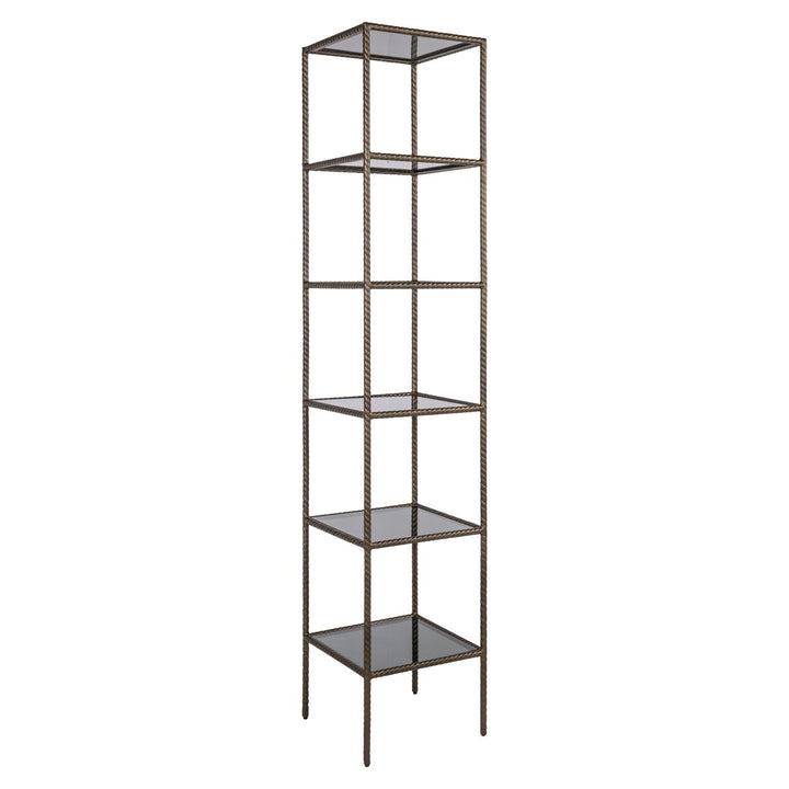 Sheridon gold wall cabinet