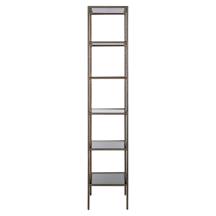 Sheridon gold wall cabinet