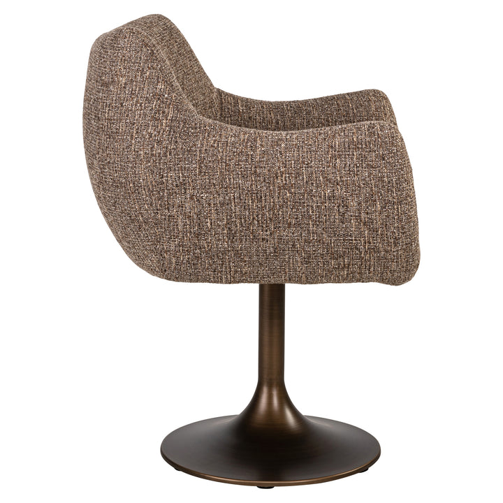 Eetkamerstoel Aldo brown tweed swivel