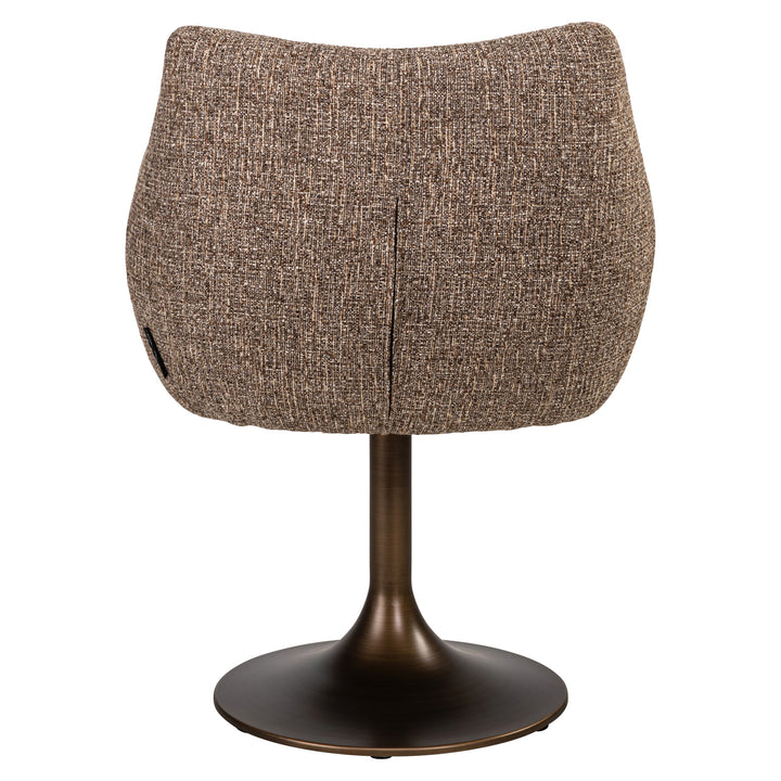 Eetkamerstoel Aldo brown tweed swivel