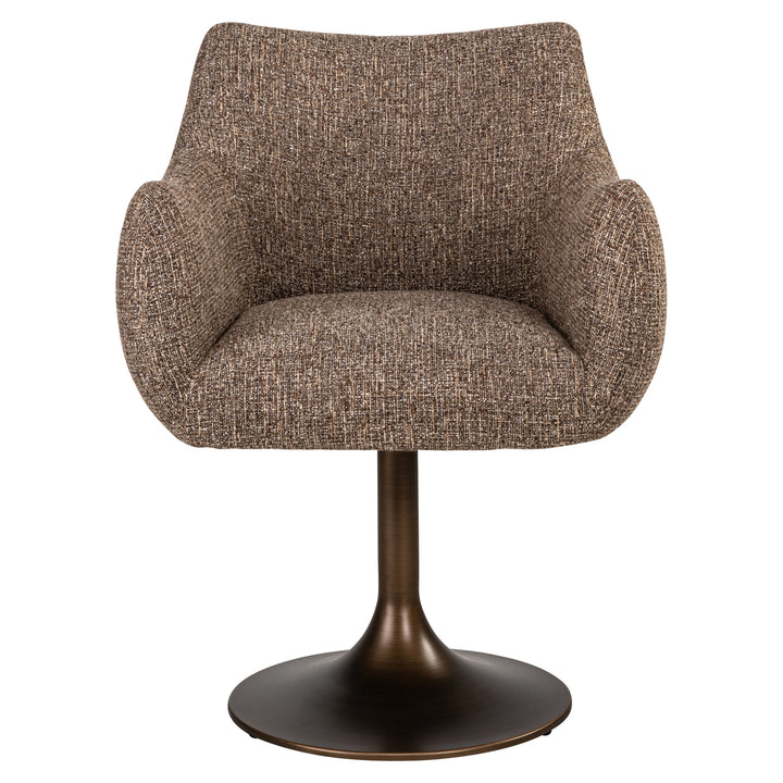 Eetkamerstoel Aldo brown tweed swivel