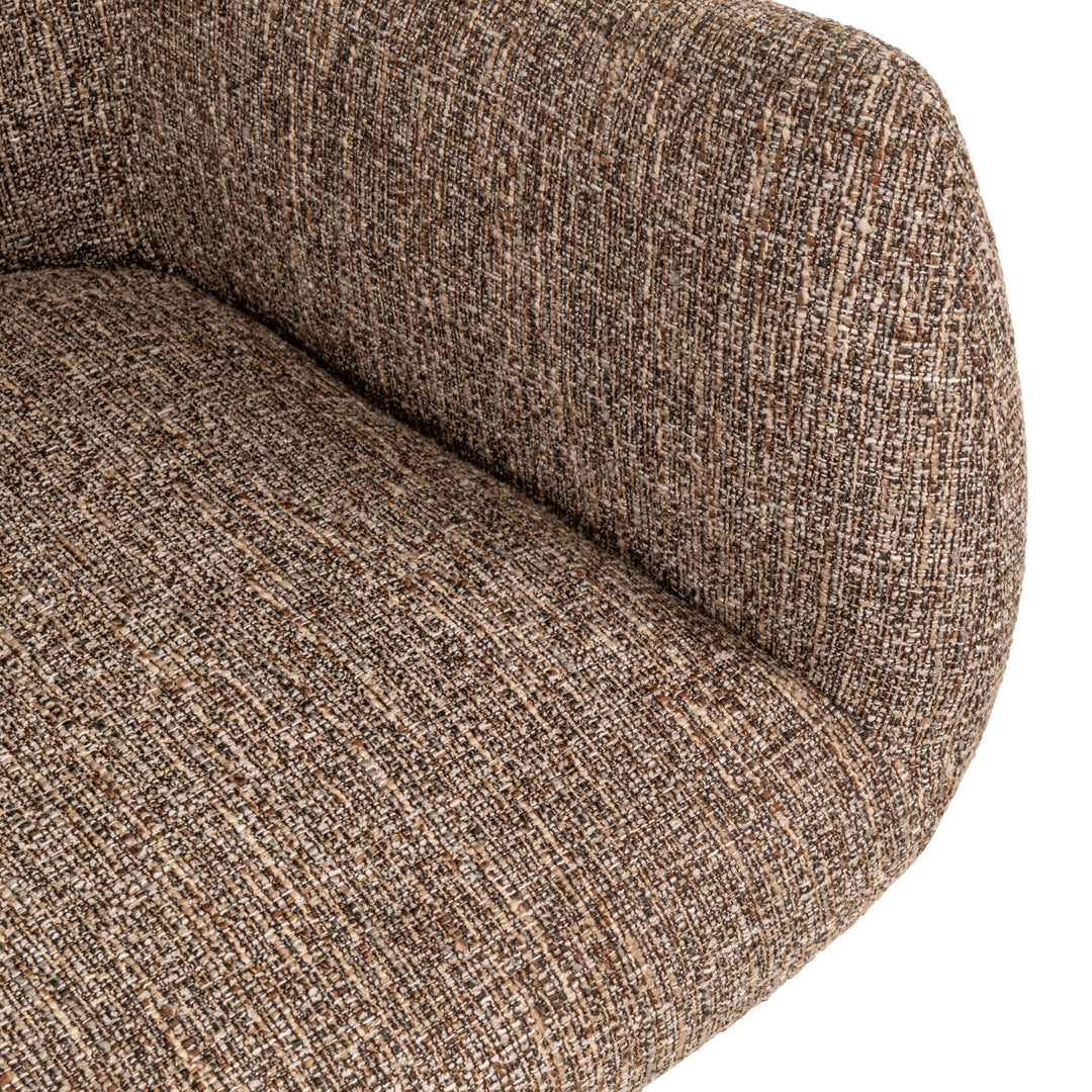 Eetkamerstoel Aldo brown tweed swivel