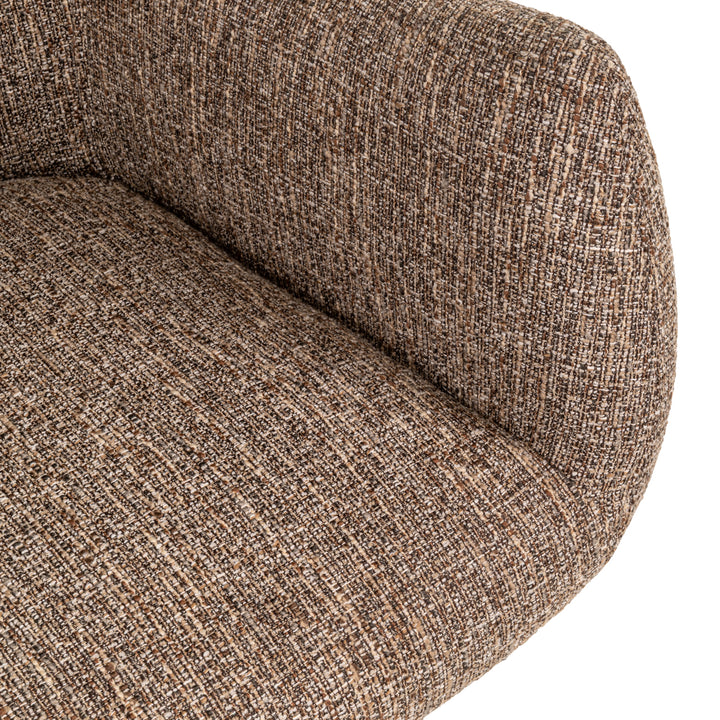 Eetkamerstoel Aldo brown tweed swivel