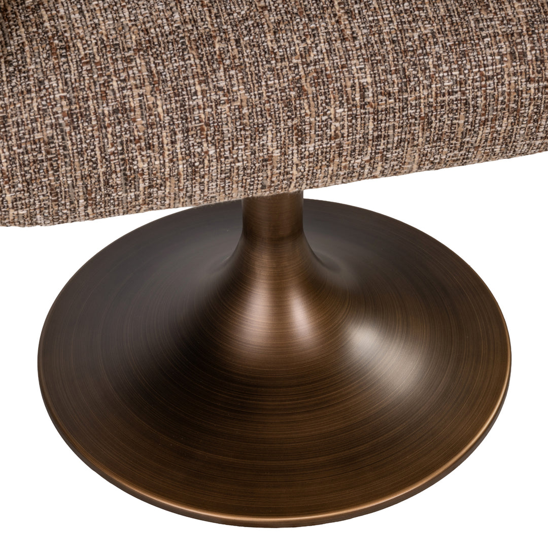Eetkamerstoel Aldo brown tweed swivel