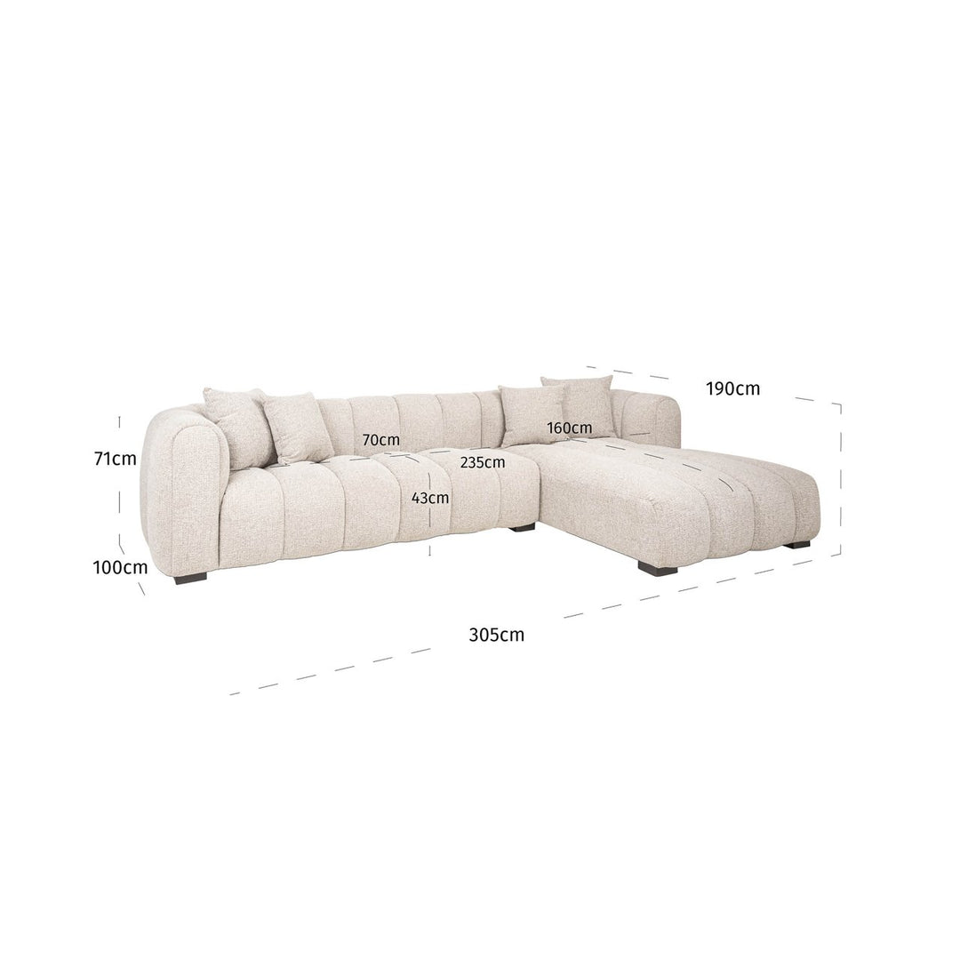 Sofa Novaro natürliche schicke Lounge rechts