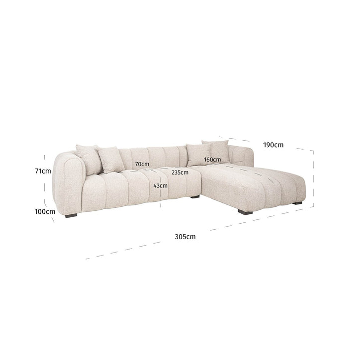 Sofa Novaro natürliche schicke Lounge rechts