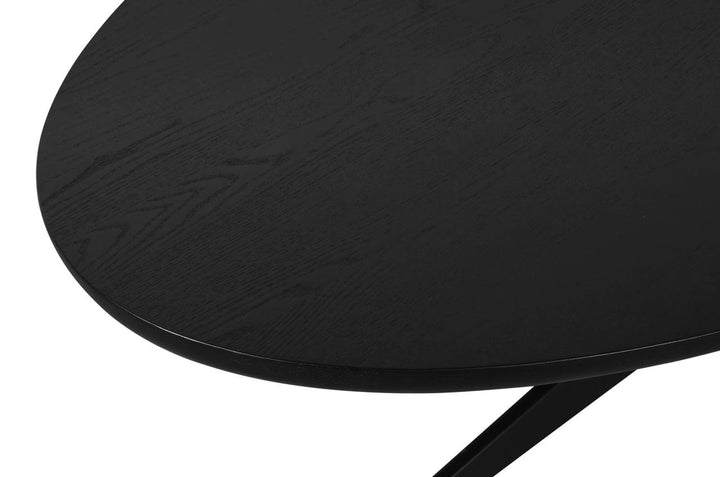 Dining table Rayford black oval 230