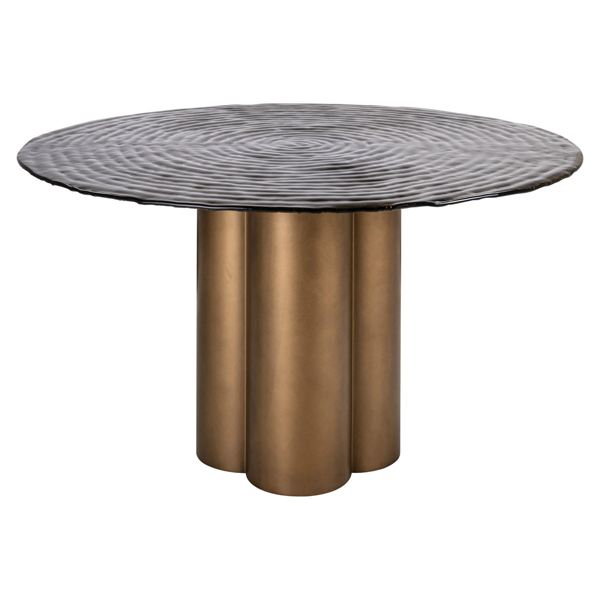 Richmond Eettafel Glastonburry Ø 135 cm, antiek goudkleurig - productweergave | CéJor Wonen