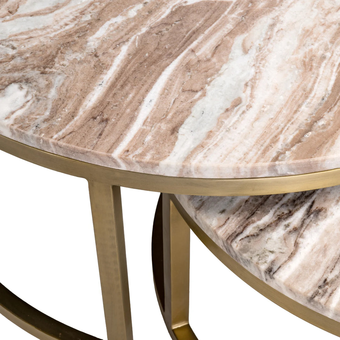 Coffee Table Bottega Blush Beige (Set of 2)