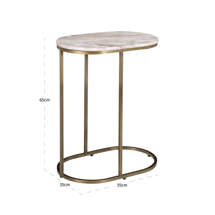 Sofa table Bottega Blush beige