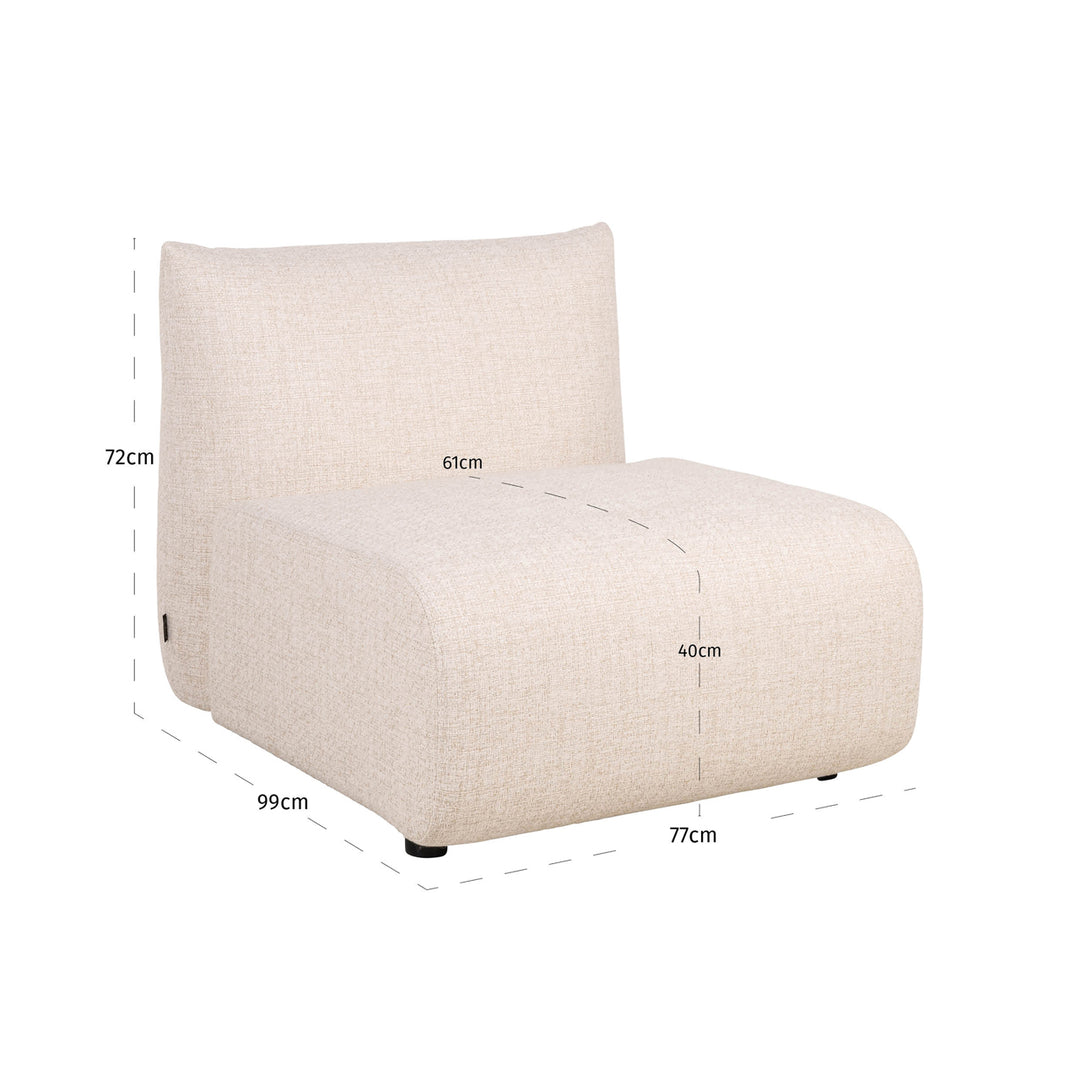 Outdoor bench Dawson beige alpine extra element
