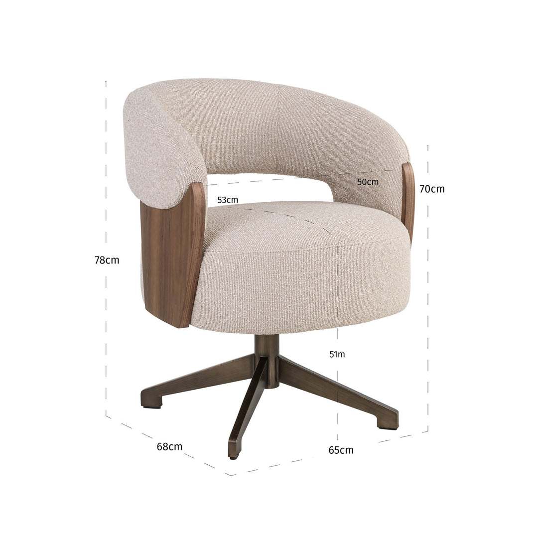 Dining chair Pollux lodge desert walnut