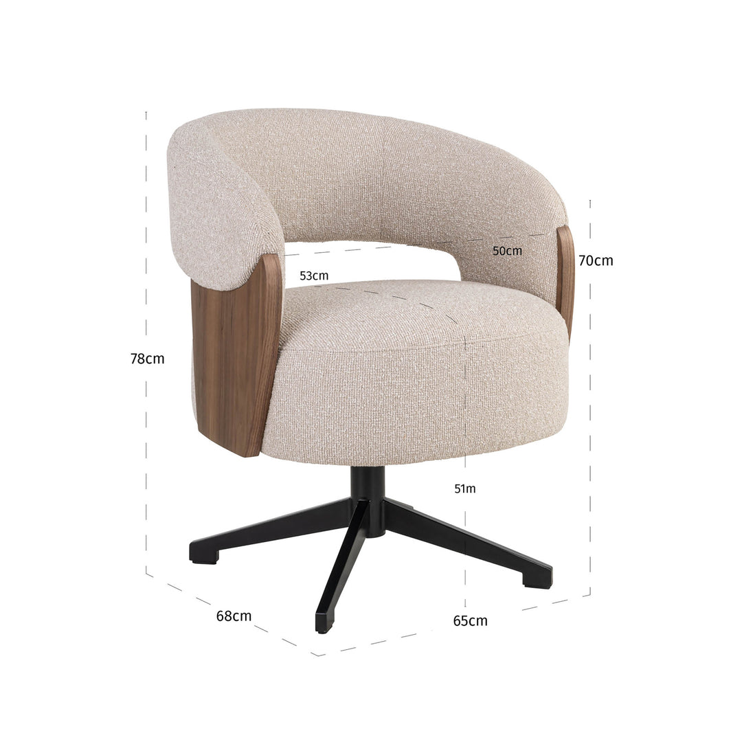Dining chair Pollux lodge desert walnut