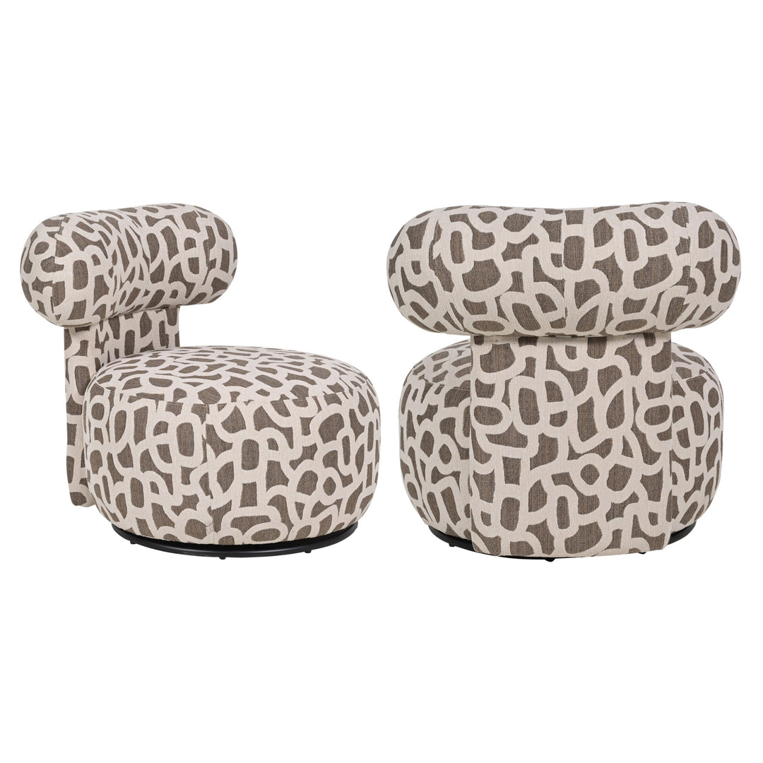 Lounge chair Kaya weave brown