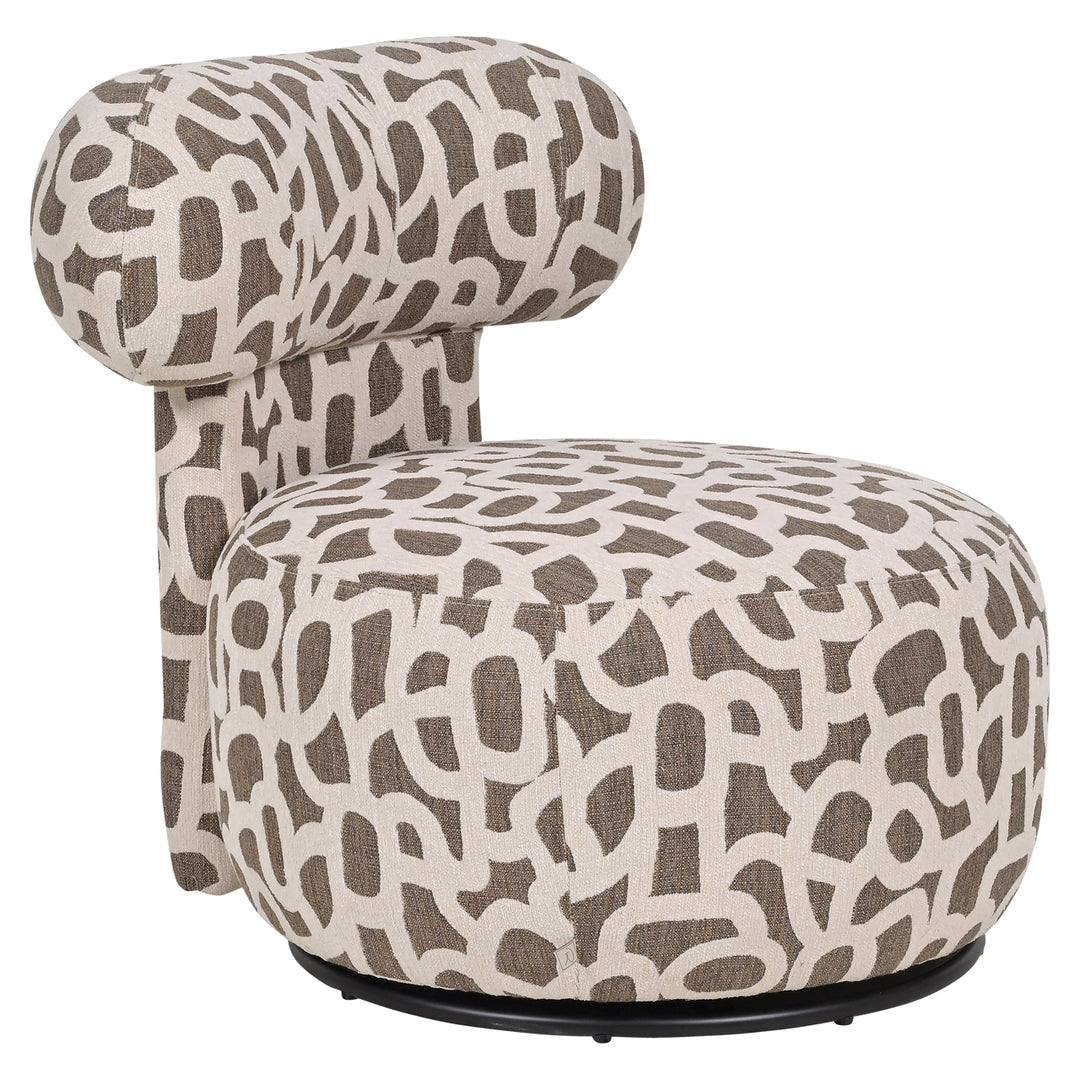 Lounge chair Kaya weave brown
