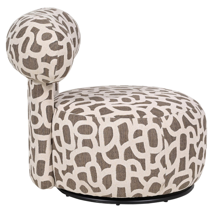 Lounge chair Kaya weave brown